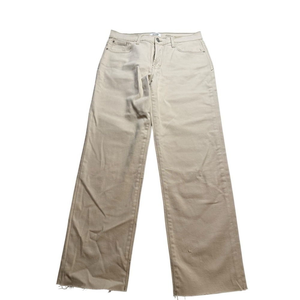Kensie The Allie High Rise Slim Straight Pants Size 8 29 Cream‎ Minimalist